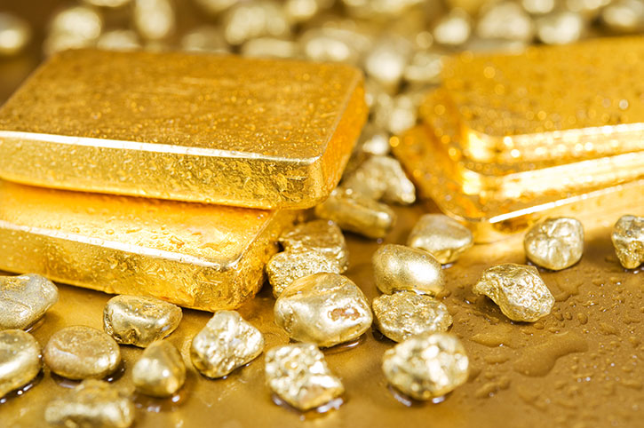 gold bars and nuggets